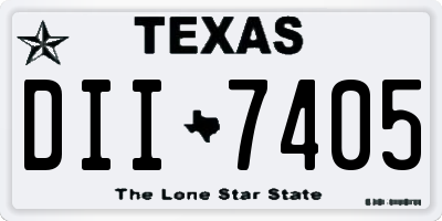 TX license plate DII7405