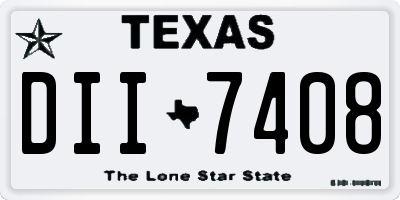 TX license plate DII7408