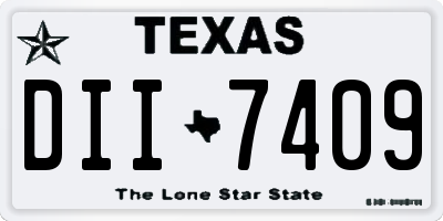 TX license plate DII7409