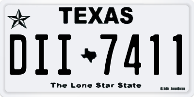 TX license plate DII7411