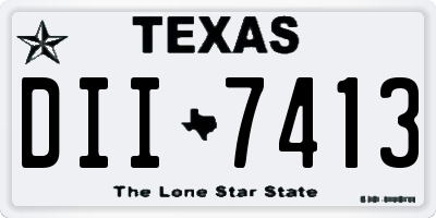 TX license plate DII7413