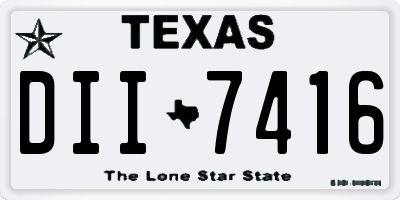 TX license plate DII7416