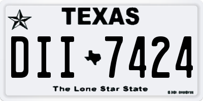 TX license plate DII7424