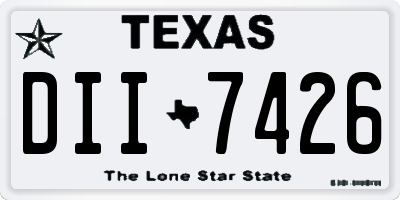 TX license plate DII7426