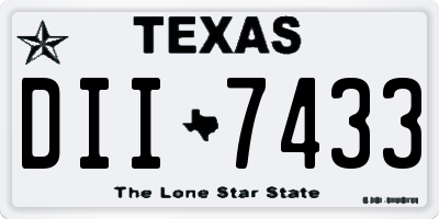 TX license plate DII7433