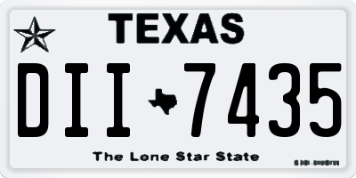 TX license plate DII7435