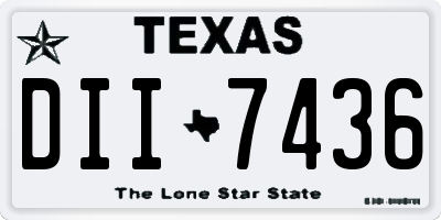 TX license plate DII7436