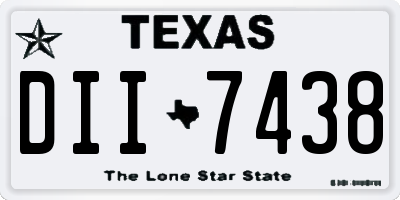 TX license plate DII7438