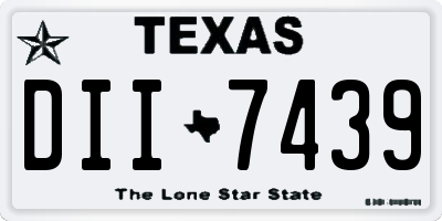 TX license plate DII7439