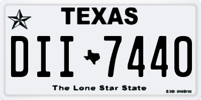 TX license plate DII7440