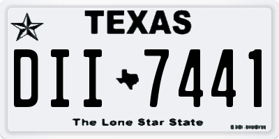 TX license plate DII7441