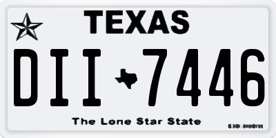 TX license plate DII7446
