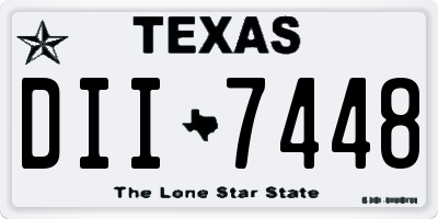 TX license plate DII7448