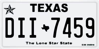 TX license plate DII7459