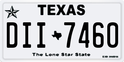 TX license plate DII7460