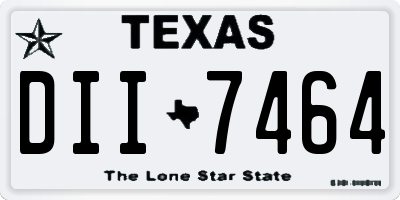 TX license plate DII7464