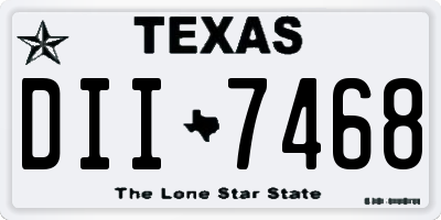 TX license plate DII7468
