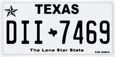 TX license plate DII7469