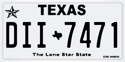 TX license plate DII7471