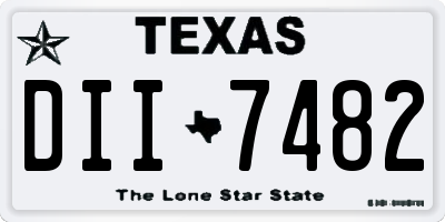 TX license plate DII7482