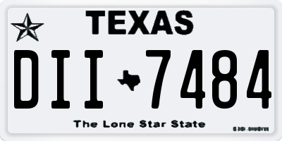 TX license plate DII7484