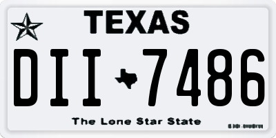 TX license plate DII7486