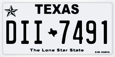 TX license plate DII7491