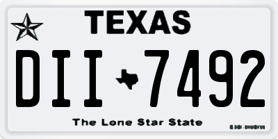 TX license plate DII7492