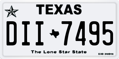 TX license plate DII7495