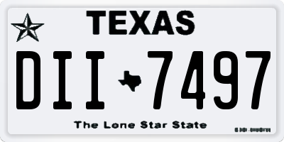 TX license plate DII7497