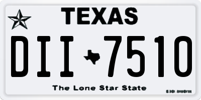TX license plate DII7510