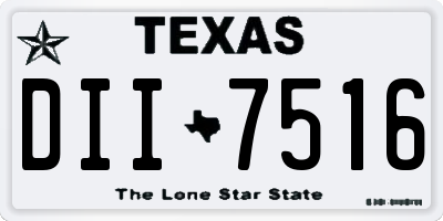 TX license plate DII7516