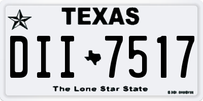 TX license plate DII7517
