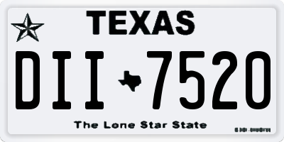 TX license plate DII7520