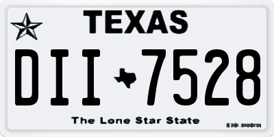 TX license plate DII7528