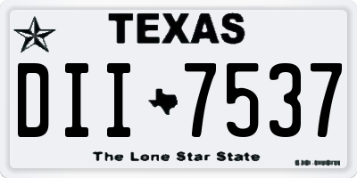 TX license plate DII7537