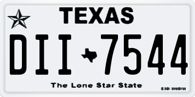 TX license plate DII7544