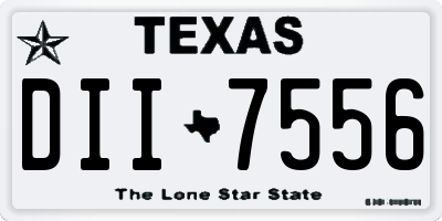 TX license plate DII7556
