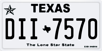 TX license plate DII7570