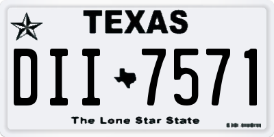 TX license plate DII7571