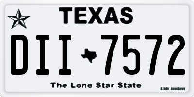 TX license plate DII7572