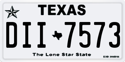 TX license plate DII7573