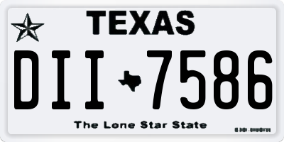 TX license plate DII7586