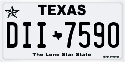 TX license plate DII7590