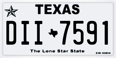 TX license plate DII7591
