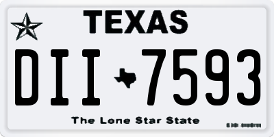 TX license plate DII7593
