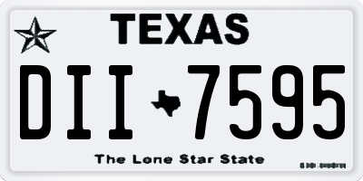 TX license plate DII7595