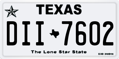 TX license plate DII7602