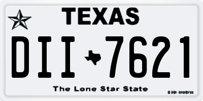 TX license plate DII7621