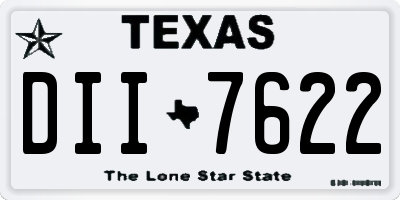 TX license plate DII7622